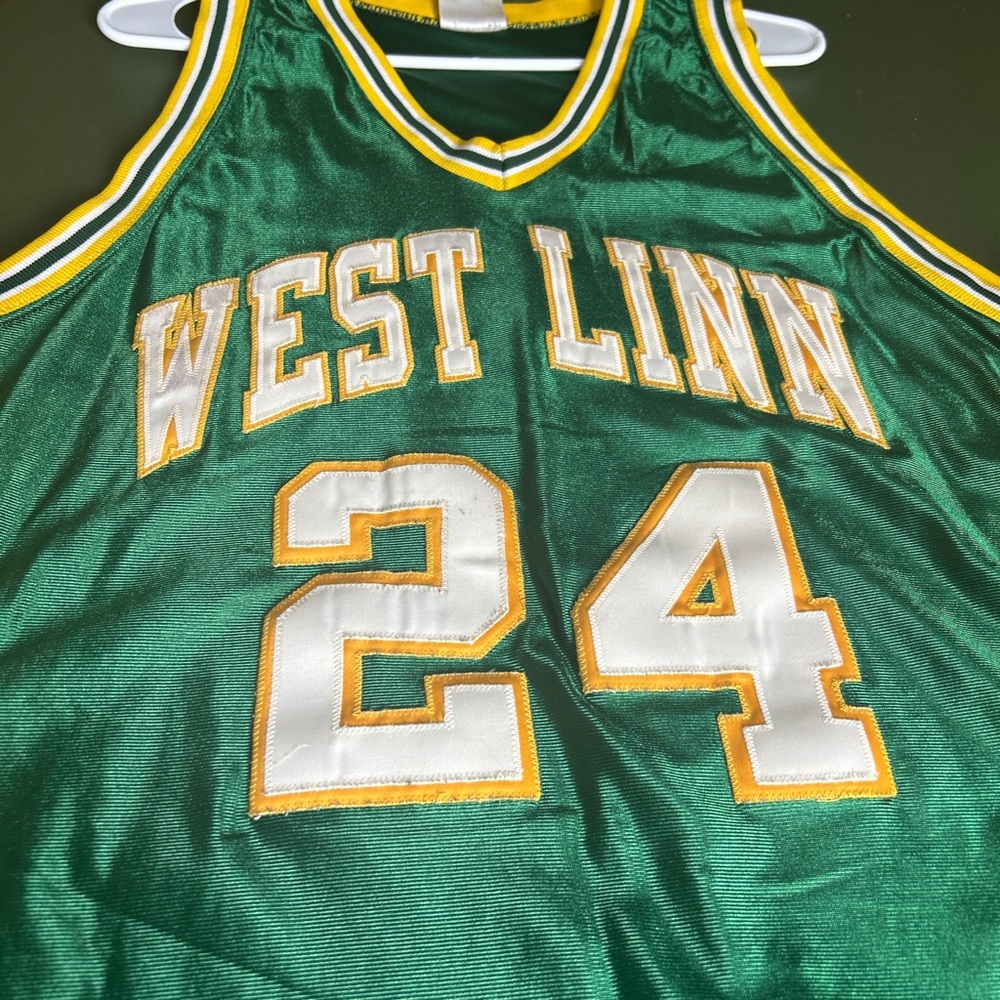 WEST LINN Green and Yellow Sports Jersey